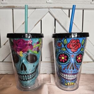 COOL GEAR 2-Pack 18 oz Skull Chiller Tumbler